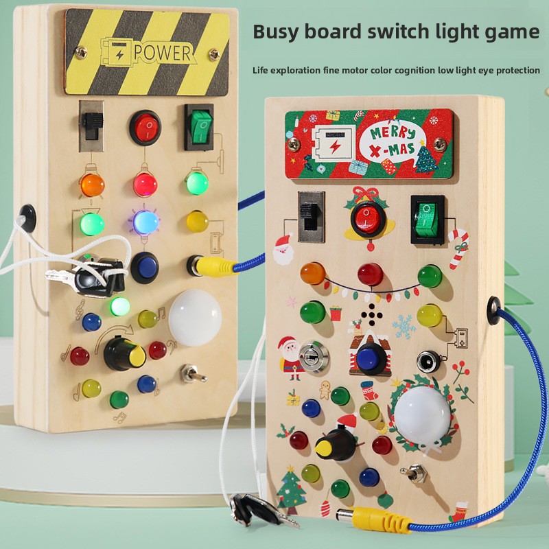 Montessori Wooden Busy Board Toddler - Montessori-geïnspireerd activiteitenbord voor levensvaardigheden, educatief speelgoed
