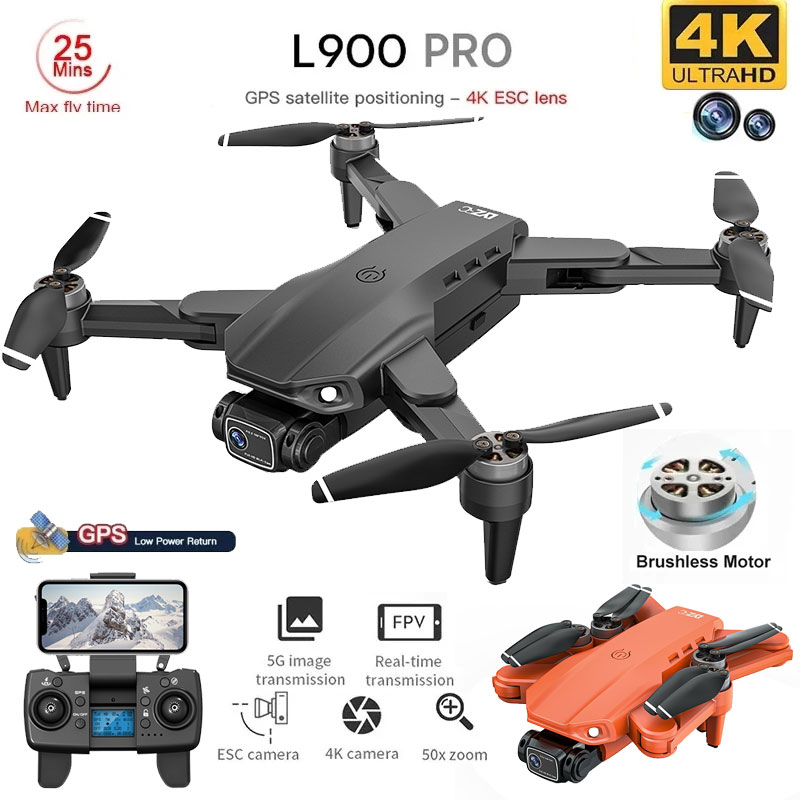 Fpv Brushless Rc Drone 4K - L900 Pro Gps Drone 4K Professionele