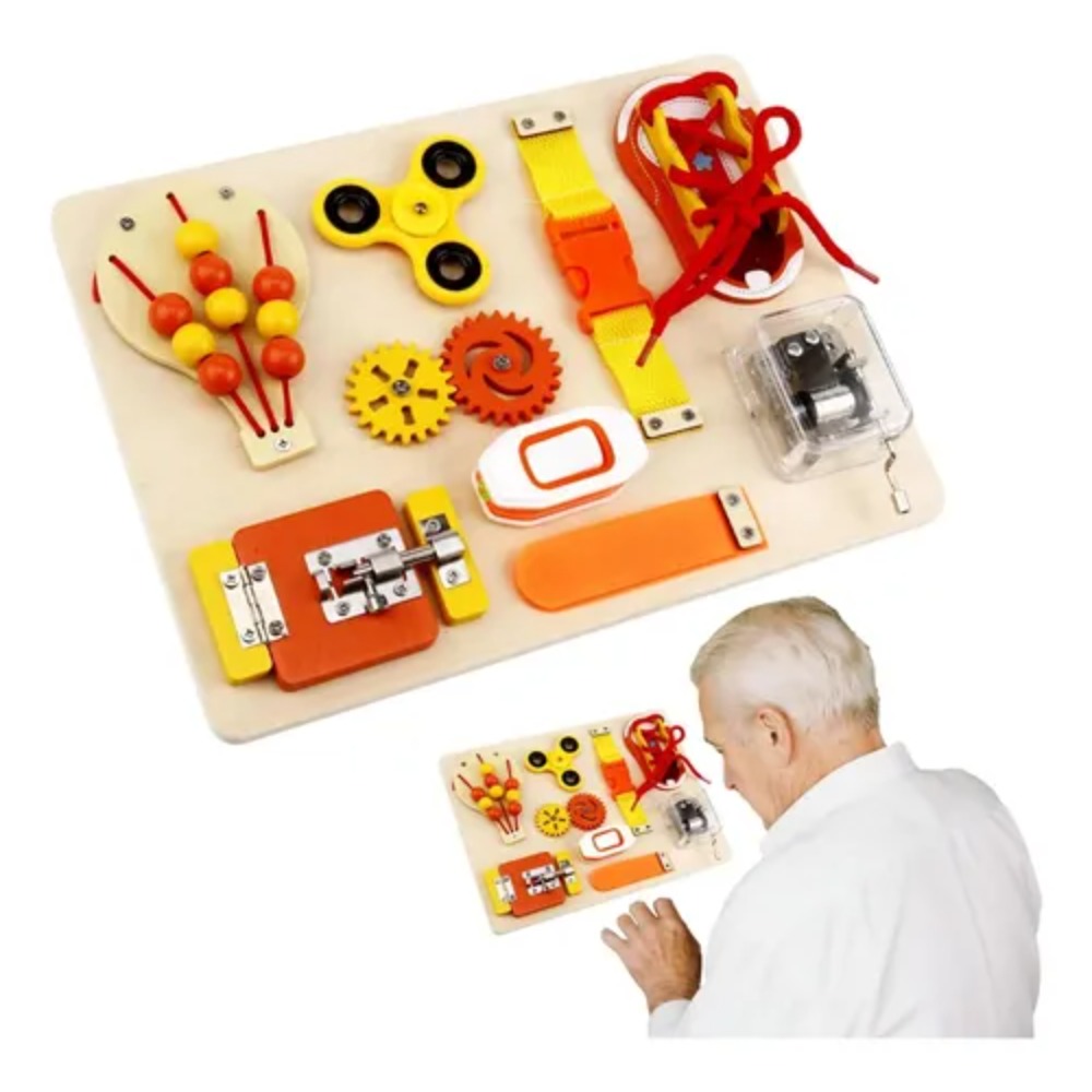 Montessori houten activiteiten - Montessori Wooden Busy Board Toddler recensie en prijs