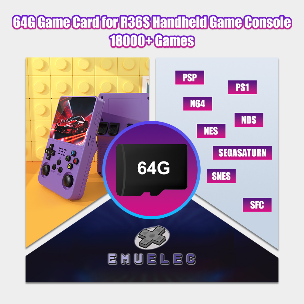 64G Game TF-kaart voor R36S Vi - Retro Handheld Game Console R36S recensie en prijs