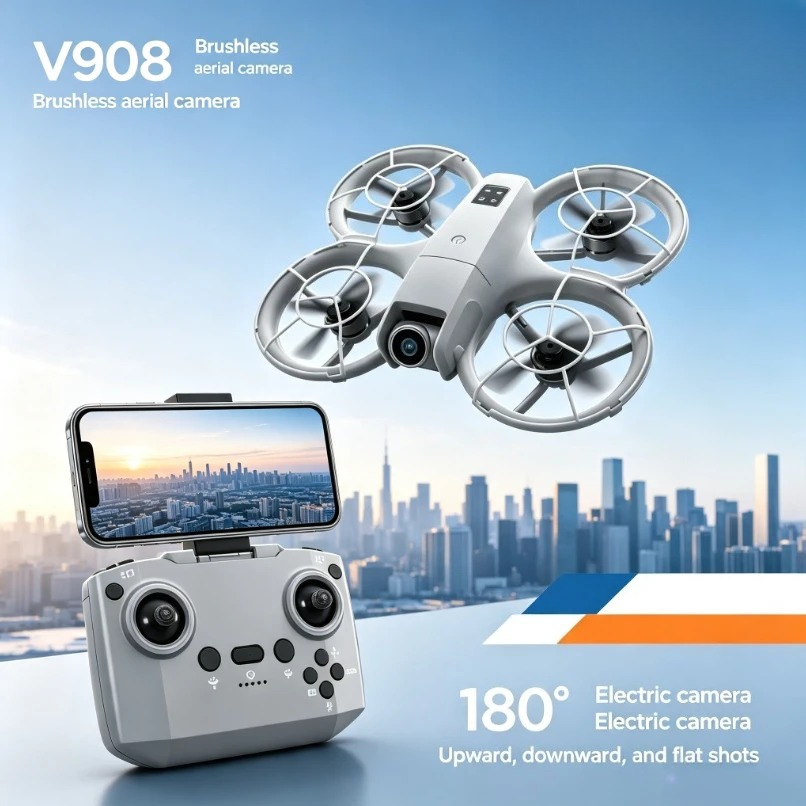 Originele V908 Opvouwbare GPS  - Fpv Brushless Rc Drone 4K recensie en prijs