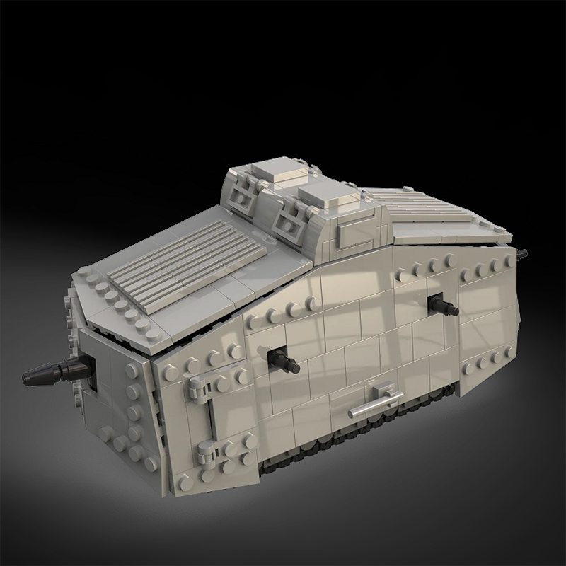 MOC WW1 Duitsland Militaire A7 - Lego Compatible Military Tank recensie en prijs